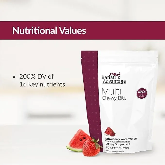 Bariatric Advantage Multi Chewy Bite – Strawberry Watermelon – 60 Count - Image 5