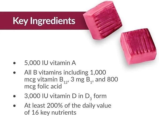 Bariatric Advantage Multi Chewy Bite – Strawberry Watermelon – 60 Count - Image 4