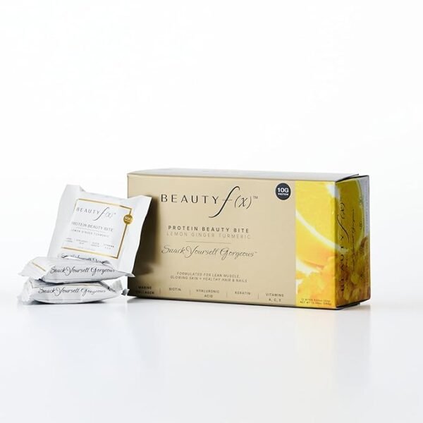 Beauty FX Collagen Protein Bars – Lemon Ginger Turmeric – 12 Pack - Image 4