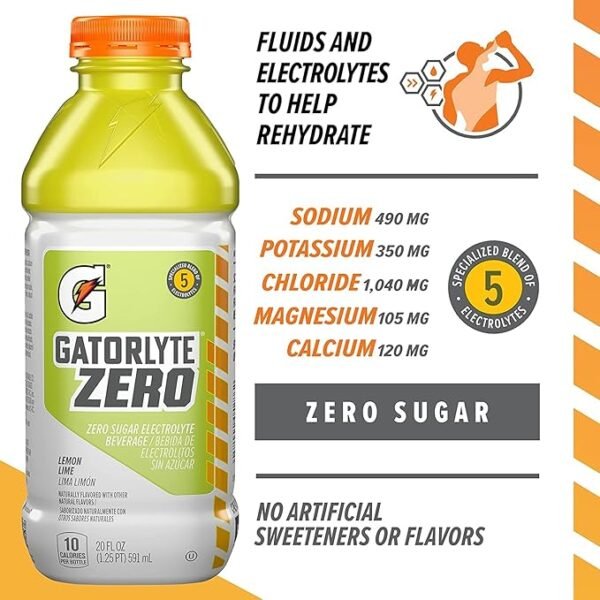 Gatorlyte Zero Lemon Lime 20oz - Image 7