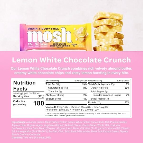 MOSH Protein Bars Variety Pack – 6 Count - Image 2