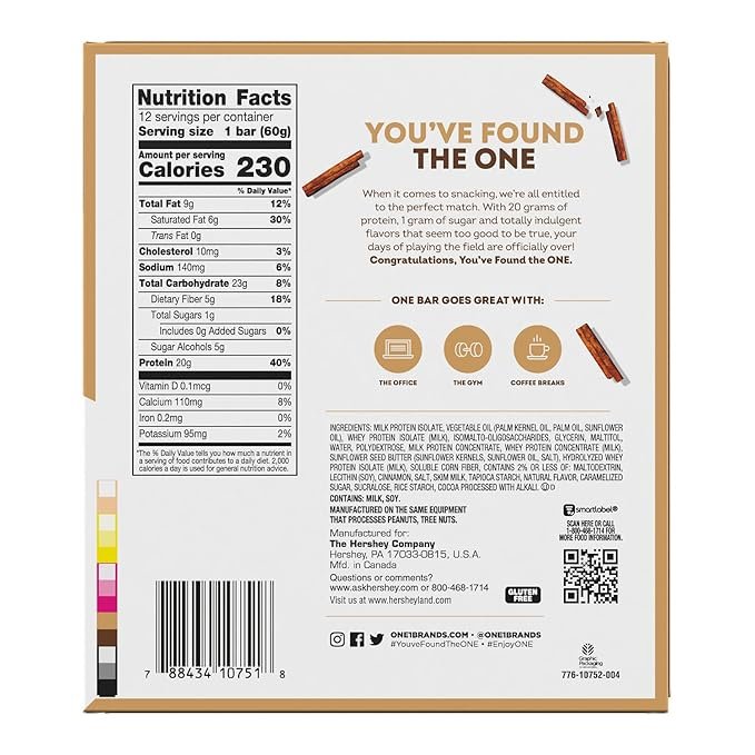 ONE Protein Bars Cinnamon Roll – 12 Count - Image 2