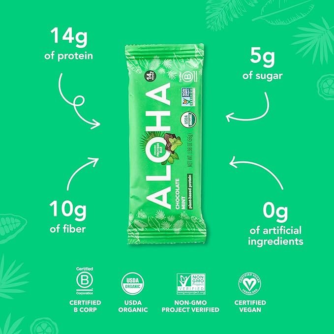 ALOHA Protein Bars Chocolate Mint – 12 Pack - Image 5