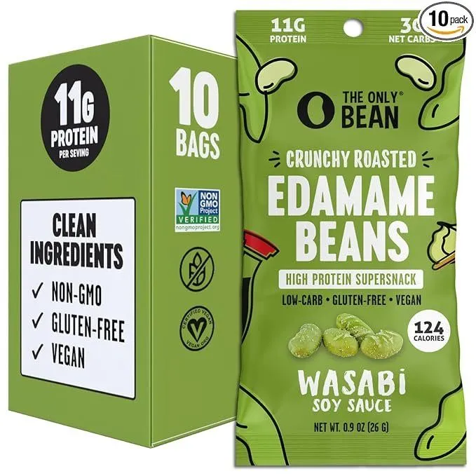 The Only Bean Wasabi Edamame, 10 Pack