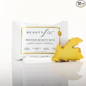 Beauty FX Collagen Protein Bars – Lemon Ginger Turmeric – 12 Pack