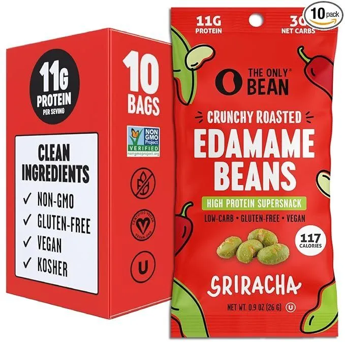 The Only Bean Crunchy Edamame, 10 Pack