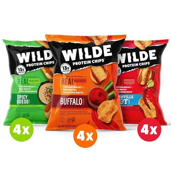 Wilde Protein Chips Spicy Variety – 12 Pack - Image 3