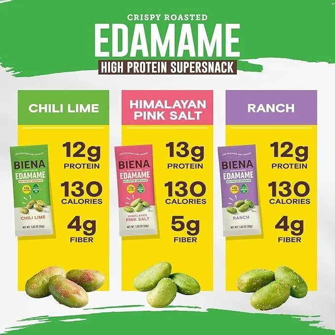 Biena Roasted Edamame Beans Variety 18 Pack - Image 2