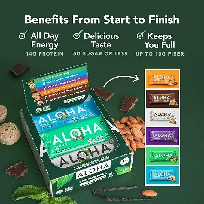 ALOHA Organic Protein Bars Variety Pack - Image 4