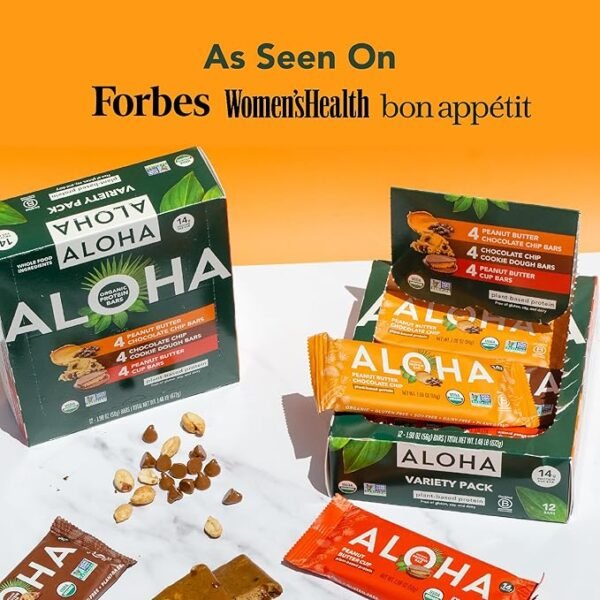 ALOHA Protein Bars – 3 Flavor Variety Pack – 12 Count - Image 2