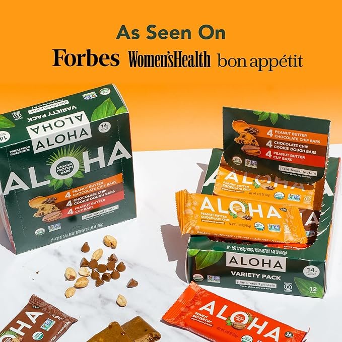 ALOHA Protein Bars – 3 Flavor Variety Pack – 12 Count - Image 2