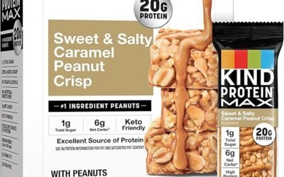 KIND Protein MAX Bars – Caramel Peanut Crisp – 12 Count