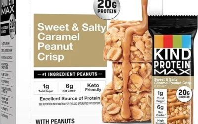 KIND Protein MAX Bars – Caramel Peanut Crisp – 12 Count