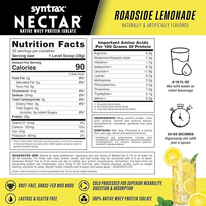 Whey Protein Isolate, Roadside Lemonade - Image 2