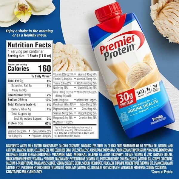 Premier Protein Shake Vanilla 30g - Image 2