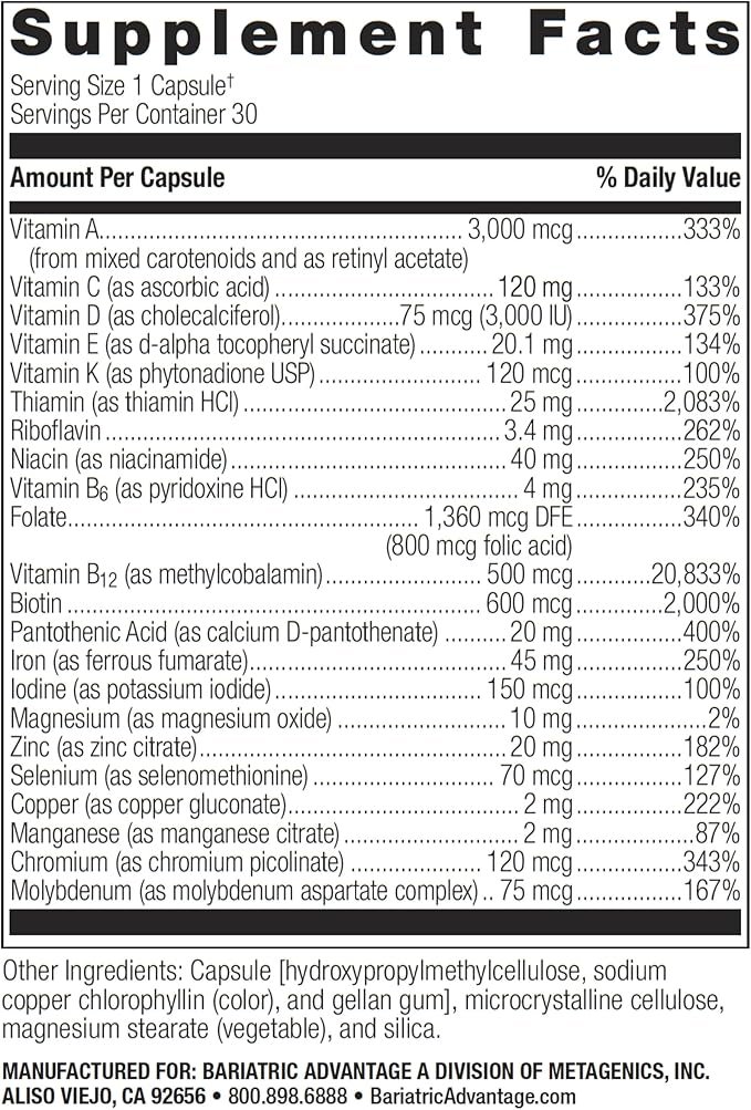 Bariatric Ultra Solo Multivitamin with Iron - Image 2