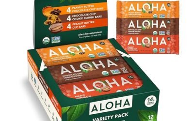 ALOHA Protein Bars – 3 Flavor Variety Pack – 12 Count