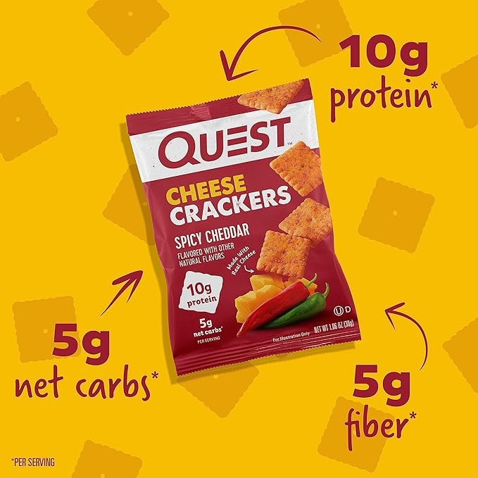 Quest Cheese Crackers Spicy Cheddar – 12 Pack - Image 5