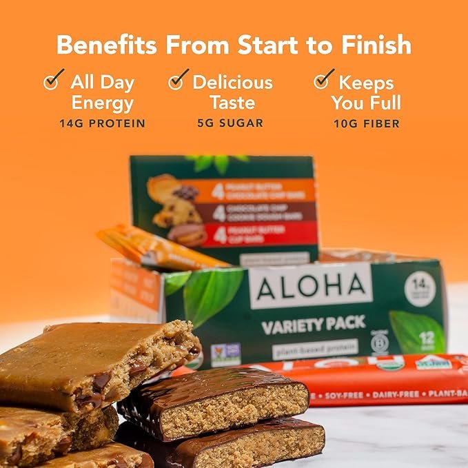 ALOHA Protein Bars – 3 Flavor Variety Pack – 12 Count - Image 3