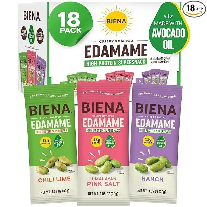 Biena Roasted Edamame Beans Variety 18 Pack