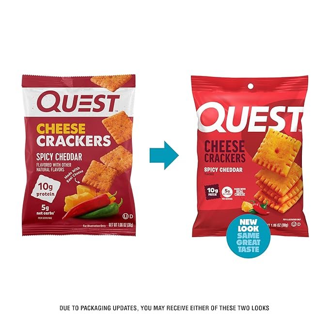 Quest Cheese Crackers Spicy Cheddar – 12 Pack - Image 2