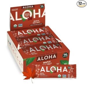 Aloha Maple Sea Salt Protein Bar, 12 Pack