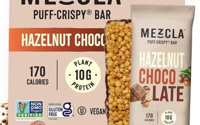 Mezcla Puff Crispy Protein Bars – Hazelnut Chocolate – 12 Pack
